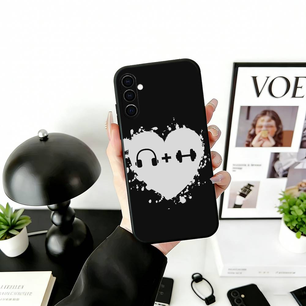 Gym Moode On Phone Case For Samsung Galaxy A73,A72,A71,A70,A53,A52,A51,Soft Silicone Black Cover