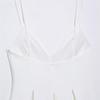Spring 2025 Women's Sweet V-Neck Slim Suspender Dress with Wide Hem
