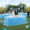 Multicolor Tulle Table Skirt Rectangle Wedding Table Skirt Romantic Table Skirt  Event Decoration