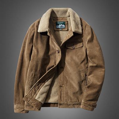 Casual Padded Jacket Top Large Size Thermal Padded Jacket Men's Winter Clothing Men's Padded Jacket Corduroy Fur Collar