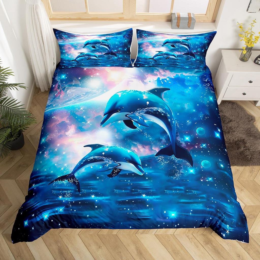 Cartoonmuster Bettbezug-Set Steppdecken-Set King Size Anime-Stil Für Mädchen Jungen Teenager Dekoratives 3-teiliges Set mit 2 Kissenbezügen