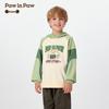 PawinPaw Boys' Cartoon Bear Hooded Color-Block Sweatshirt