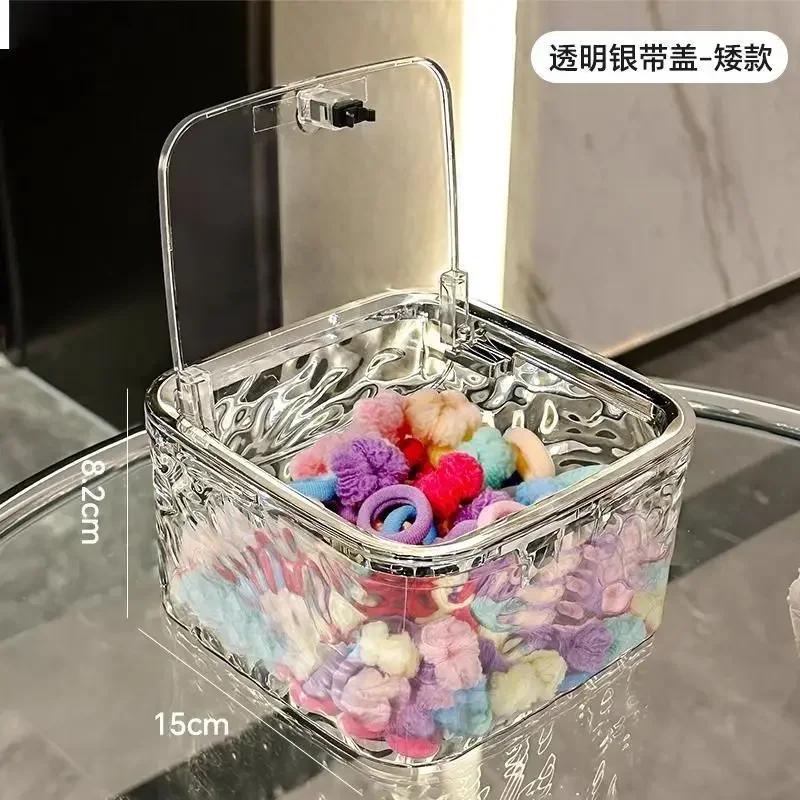 Nordic Hair Accessories Storage Box Clear Acrylic Hairband Storage Basket Hair Accessories Organizer