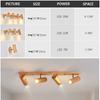 Simple Nordic Wood Spotlights Indoor Lighting Ficture for Living Room, TV Wall, Clothing Store Track Lamp, LED Light Hoom Decor