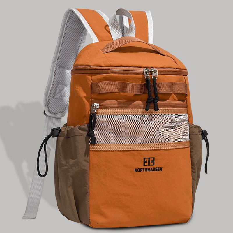 Sac à dos de randonnée léger et résistant à l'eau à blocs de couleurs - Grande capacité pour hommes et femmes