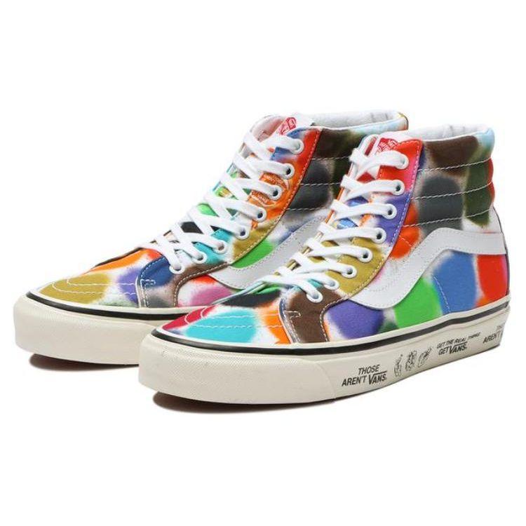 Vans Sk8 Casual High-Top Skate Shoes Unisex Sneakers Blue Red White VN0A38GF9XQ
