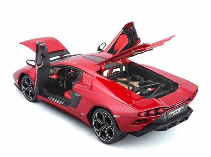 Maisto Lamborghini Countach LPI800-4 Red 1/18 Scale Special Edition Model with Display Base, Openable Doors, and Working Suspension