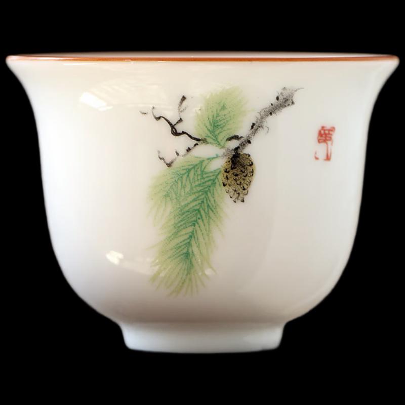 Высокобелые керамические чашки для дегустации чая Гунфу от ZISIZ Songfeng