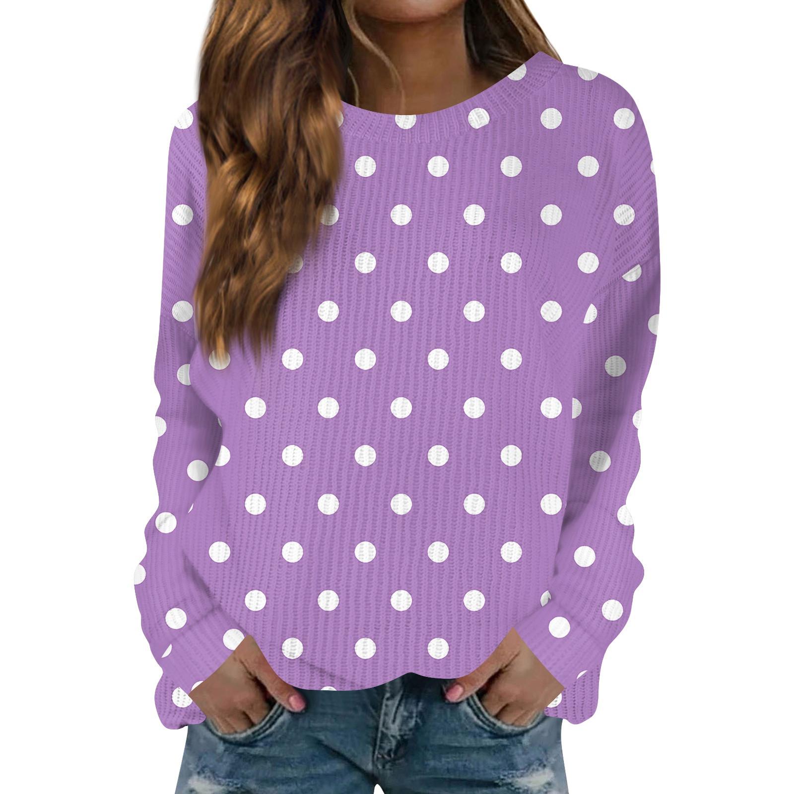 

Женский модный повседневный шерстяной трикотажный пуловер с длинным рукавом и круглым вырезом XXL фиолетовый