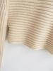 Retro High-Neck Thick Knit Sweater – Slimming Ribbed Top for Women