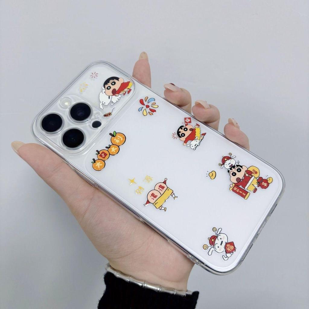 Crayon Shin-chan Cartoon Case for 17 Pro Max, 16/15 Pro, 14/13: Cute and Creative Design
