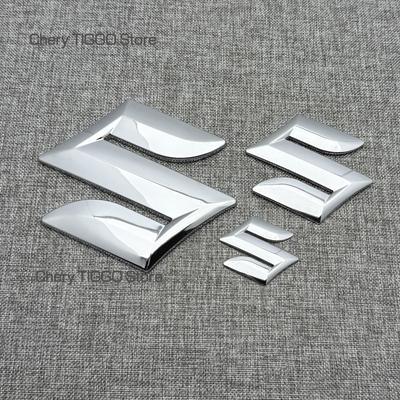 Capó Delantero Parrilla Trasera Maletero Logo Insignia Emblema Pegatinas Para SUZUKI Jimny Pegatina Carrocería Logo Emblema Trasero Calcomanía Accesorios