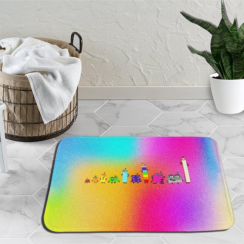 Karikatür Numberblocks Yatak Odası için Halılar Peluş Numarası Dolması Film Halı Başucu Alan Kilim Kaymaz Paspaslar