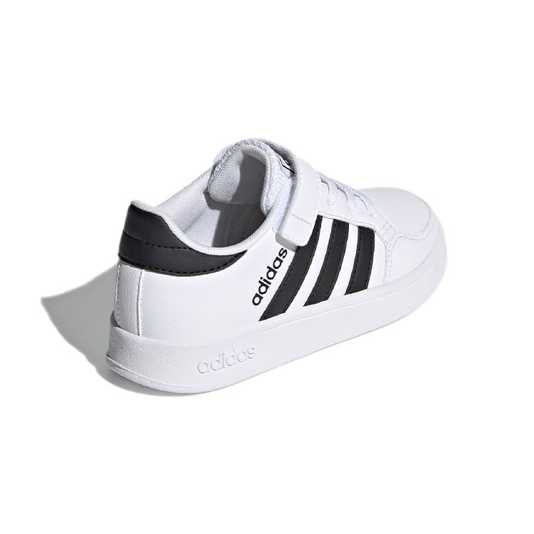 Adidas Neo Breaknet Simple Comfortable Durable Low-Top Kids Skate Shoes Kids Sneakers White Black FZ0106
