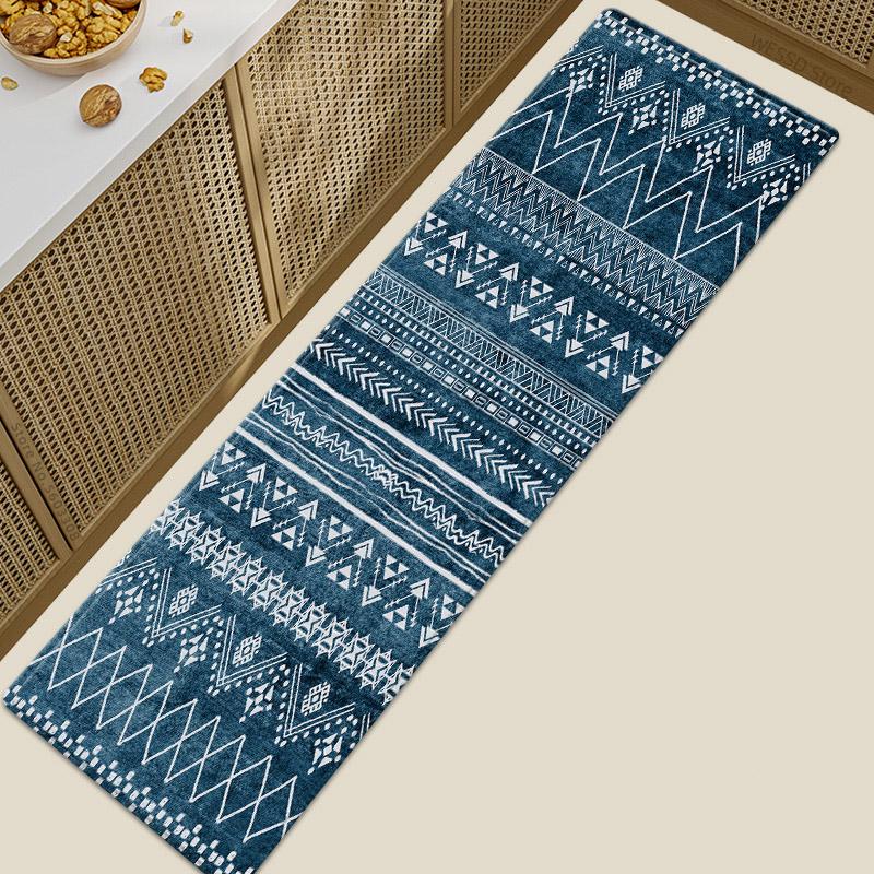 Bohemian Ethnic Style Kitchen Mat for Floor Geometric Print Rug Bathroom Mat Runner Rug Living Room Mat