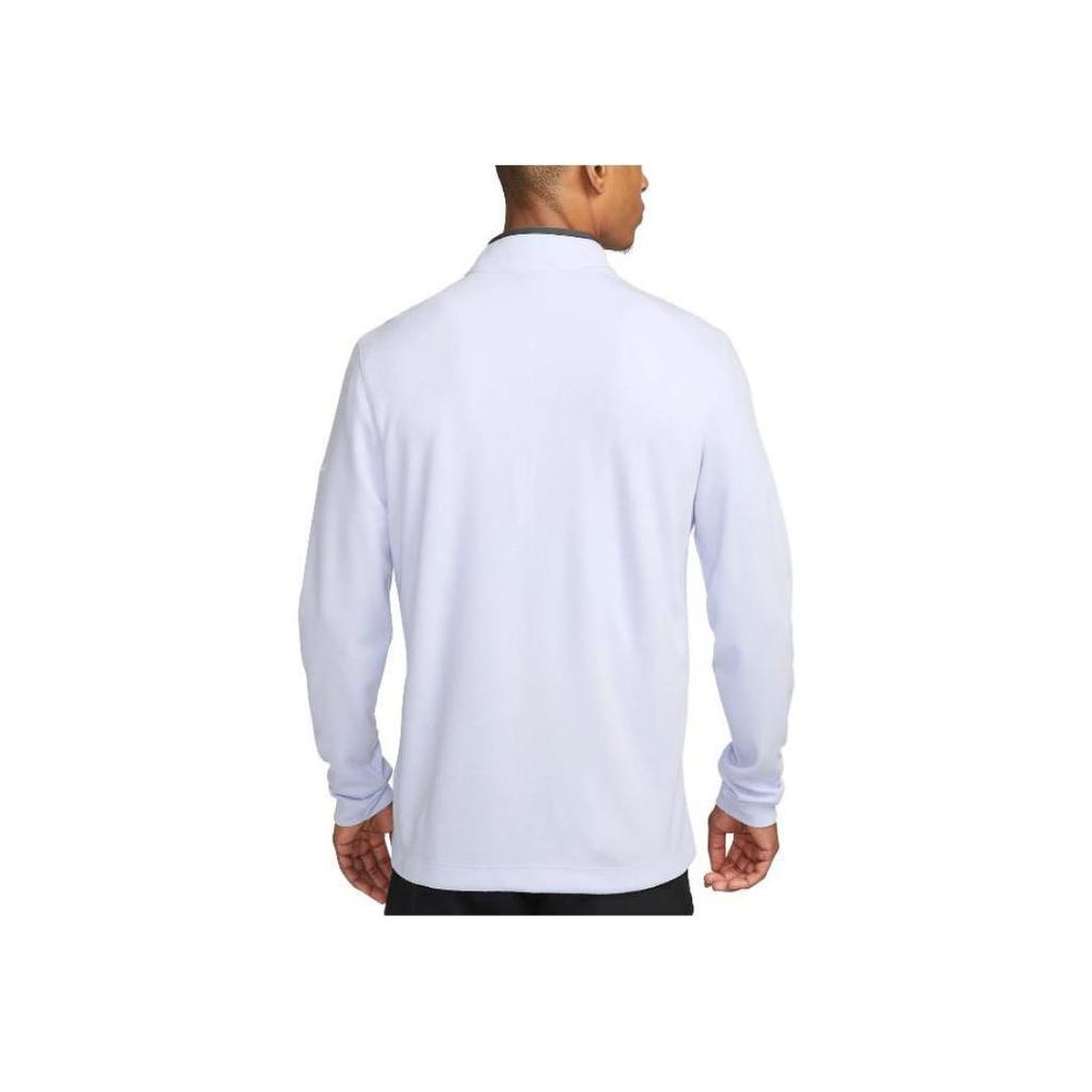 Nike Dri-FIT Victory Solid Half-Zip Crew Neck Long Sleeve T-Shirt Men tops Silver DJ5474-536