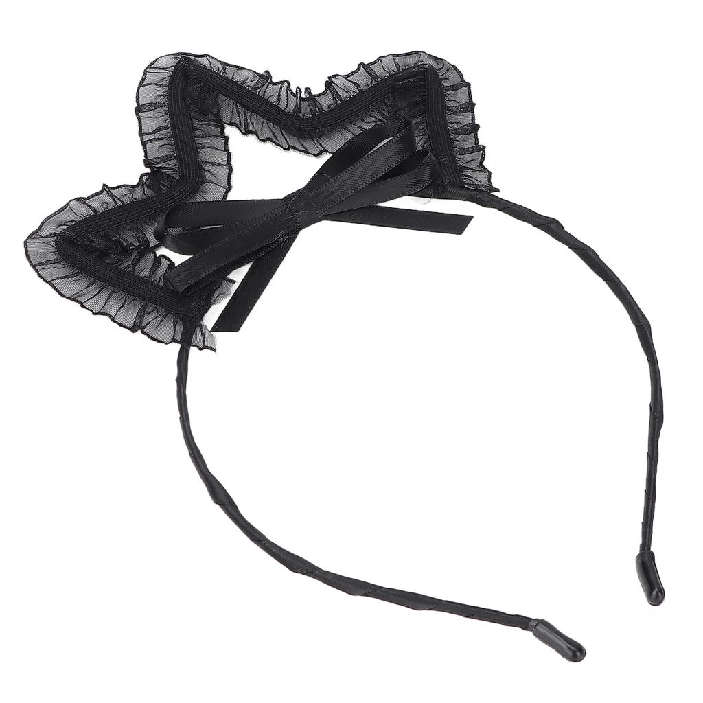 Cute Crown Lace Headband Women Hair Accessory for Halloween Christmas Cosplay Party