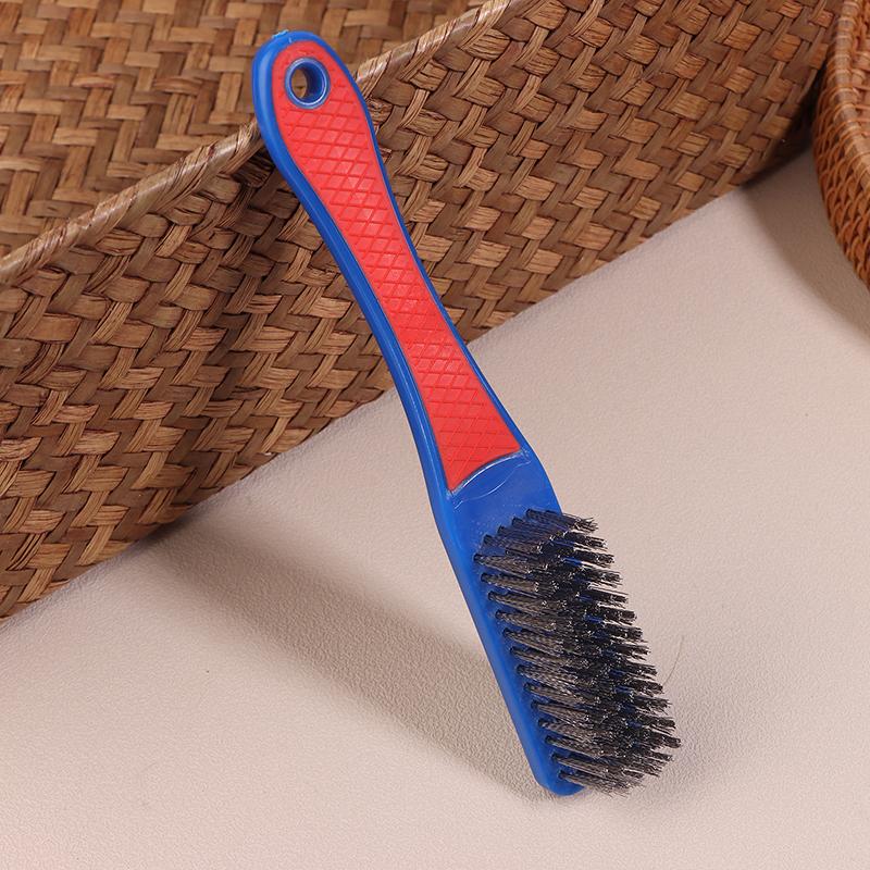 Durable Stainless Steel Wire Brush Silicone Handle Red And Blue Paint Removal Tool Scratch Brushes Cleaning Metal Rust Brush
