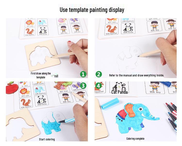 Kindergarten & Primary Drawing Tool Set: Beginner Doodle & Painting Templates for Boys & Girls
