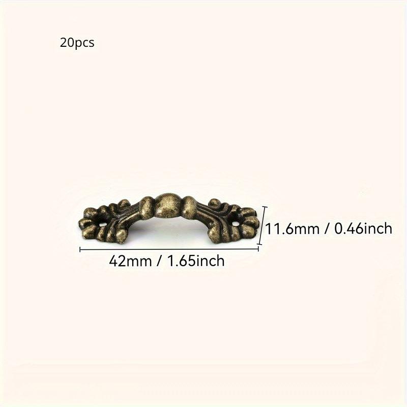 

20pcs Antique Bronze Arch Handles for Drawers Wooden Jewelry Boxes & DIY Projects - Mini Metal Hardware