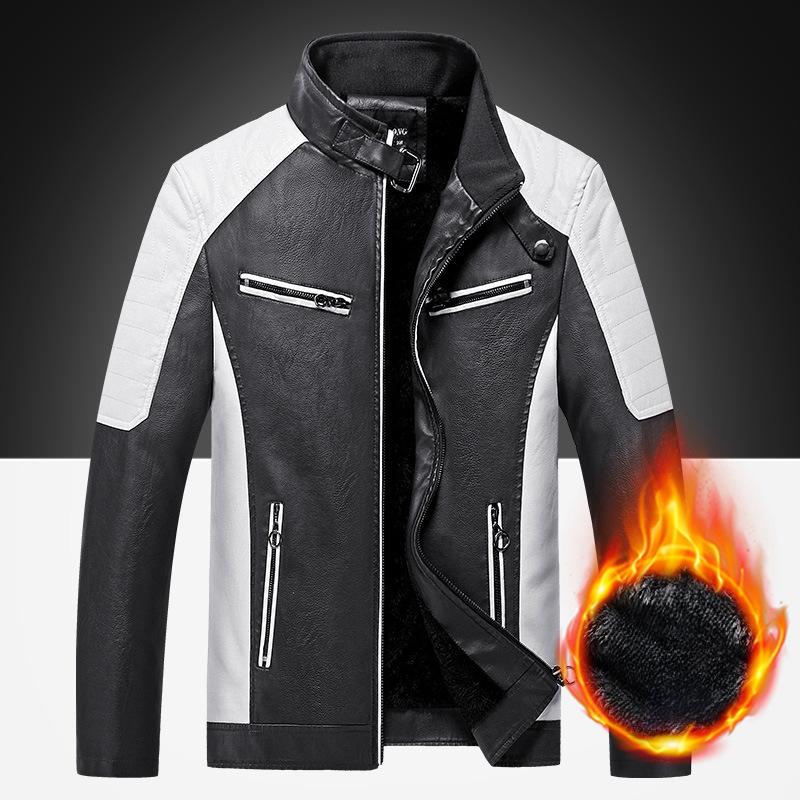 Dünne Frühlings- und Herbst-Freizeit-Herrenlederjacke Mode Motorrad Retro Lederjacke Herrenbekleidung