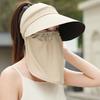 Summer Open-Top Baseball Cap Face-Shielding Hats Women Outdoor, Dustproof Cap Cycling Hat