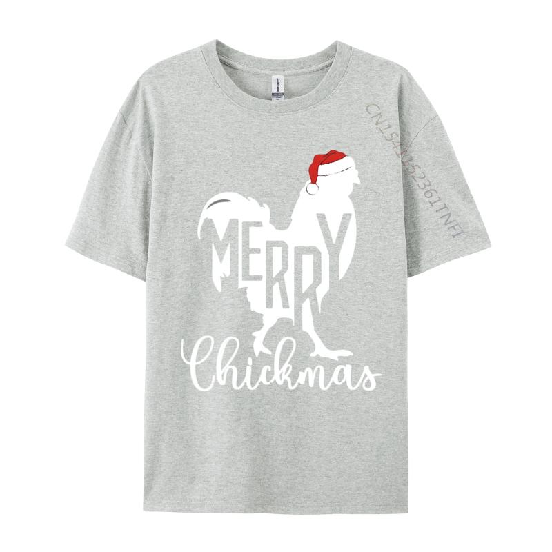 Frohe Chickmas Vintage T-Shirt Weiße Baumwolle Oberteile Hemd Gruppe Neuestes Preppy Stil T-Shirt Marke T-Shirt