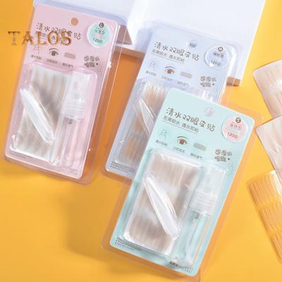 1 Set Double Eyelid Tape Kit with Empty Spray Bottle Applicator Tools Glue-Free Breathable Natural Invisible Droopy Uneven Eyelid Sticker Eye Lift