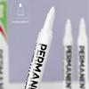 1/12Pieces White Permanent Marker 0.2mm Tip Quick Dry Water Resistant For Paper Leather Stone Wood Glass Clothes Metal