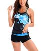 New bikini fixed-plate printing flat-angle split large-size swimsuit women