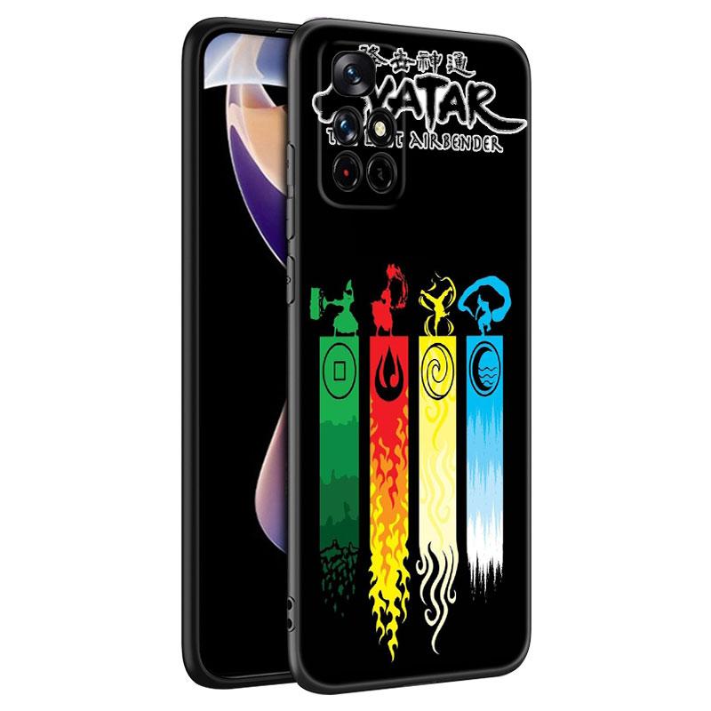 Avatar The Last Airbender Black Silicone Phone Case For Xiaomi Redmi Note 10 11 11S 12 13 4G 8 9 11T Pro 5G Plus 8T 9S 10S 12S