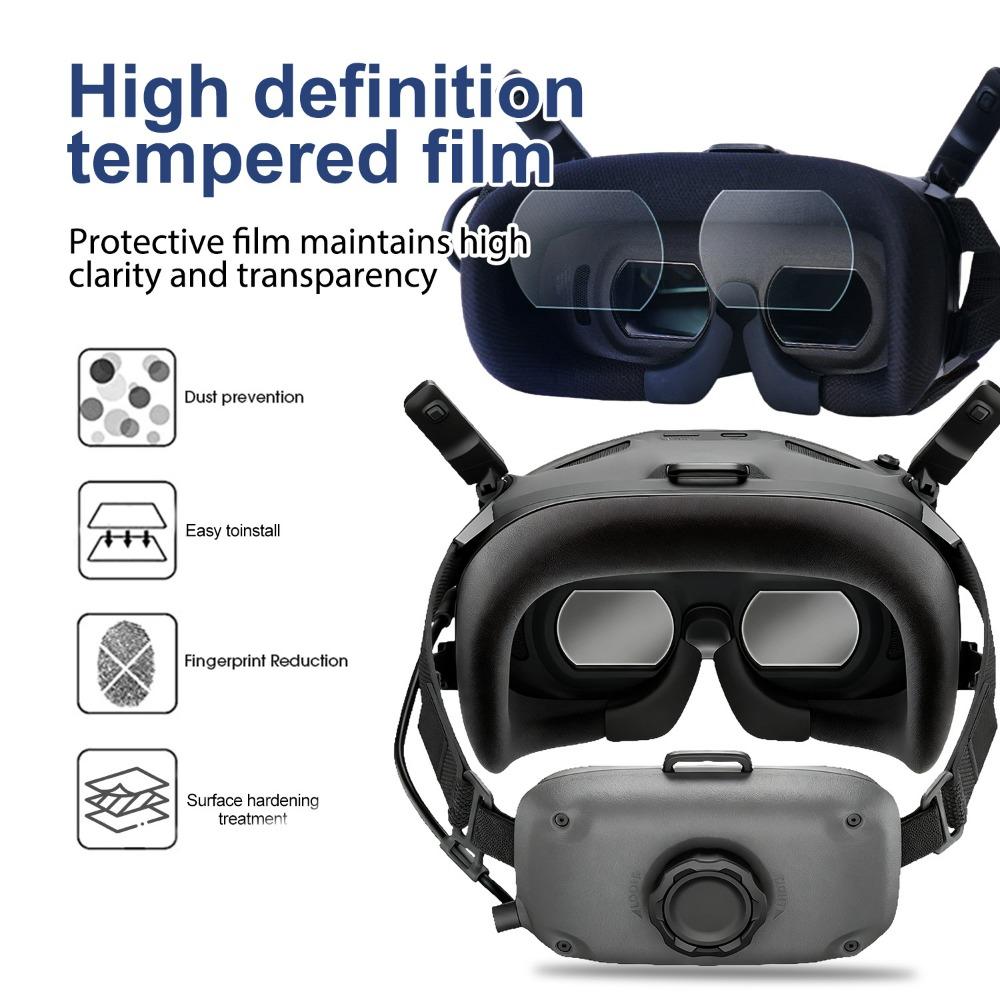 1-5 Set Pellicola Protettiva Schermo in Vetro Temperato per DJI Goggles N3 Copertura Completa Pellicola Protettiva Per DJI N3 AR HD Antigraffio Vetro Trasparente