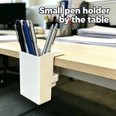 3D‑Printed Clip‑on Desk Side Pen Holder, No‑Drill Hanging Storage Box, Office Stationery & Sundries Organizer Rack