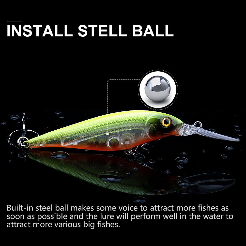 Deep Diving Minnow Sinking Fishing Lure Wobblers 110mm 11g Plastic Hard Jerkbait Artificial Swim Bait Sea Fishing Tackle
