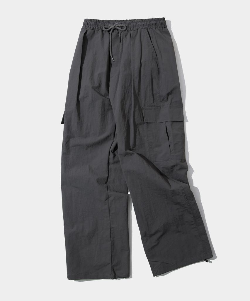 SOME PLACE [2Pack] Pocket Cargo Nylon Two-Way String Elastic Pants