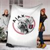 1pc Ajax FC Theme Blanket - Digital Print, Polyester, Cozy for All Seasons, Perfect for Outdoor, and Travel