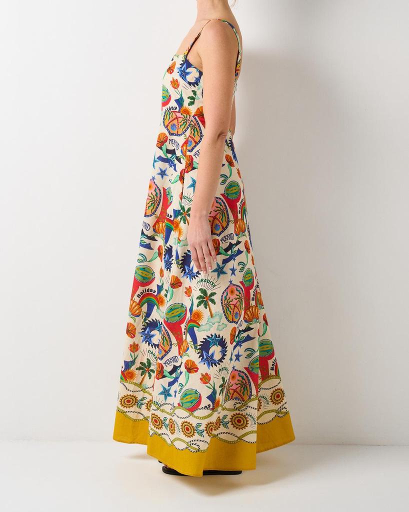 2025 Spring Graffiti Print Swing Dress - European & American Style