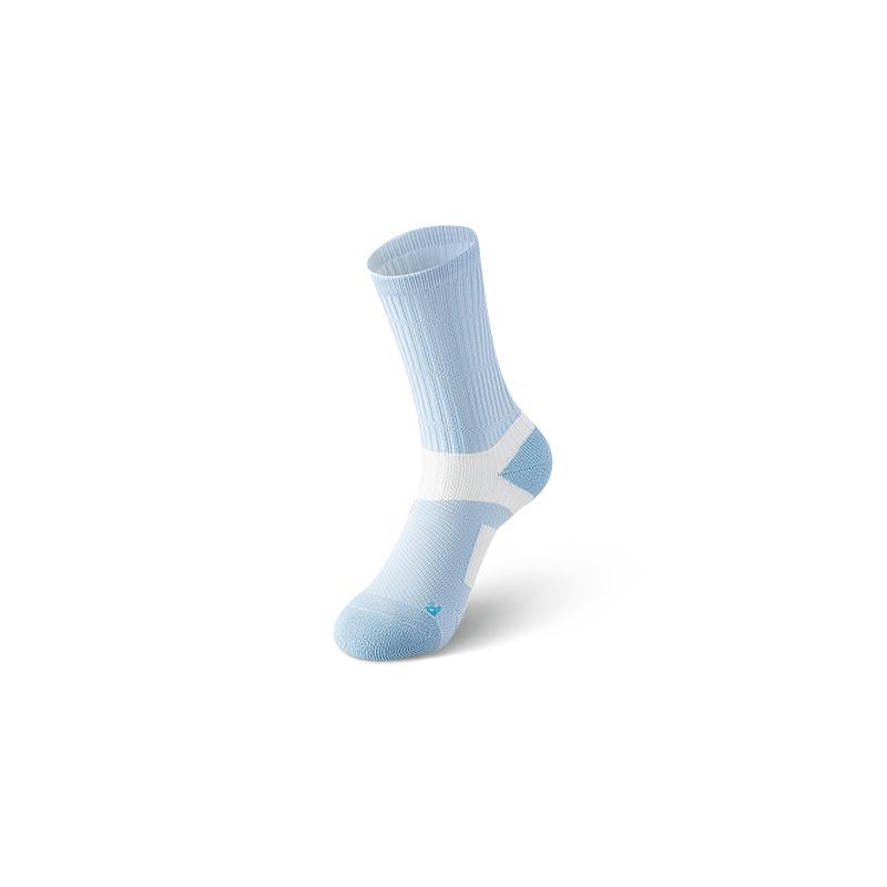 Women's Mid-Calf Terry Sports Socks - Sweat & Shock-Absorbent, Ideal for Spring & Autumn Running and Badminton