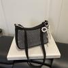 Bright Diamond Bag Women's Bag New Trendy Versatile Shoulder Underarm Bag Oblique Span Bag Commuter Car Sewing Design Satchel Bag