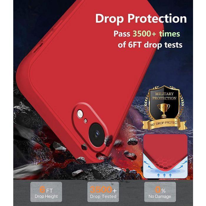 Coque de protection - BOOLING - pour iPhone 16e - Ultra Slim - Antichoc - Anti-Rayures Rouge