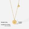 Elegant Stainless Steel Necklace Zirconia Pendant Clavicle Chain Adjustable Length Neckchain Stylish Choker Jewelry