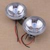 Universal Clear Round Fog Spot Lights Lamps Kit Set H3 12V 55W 90mm 3.5inch for Van Bus Truck Pickup