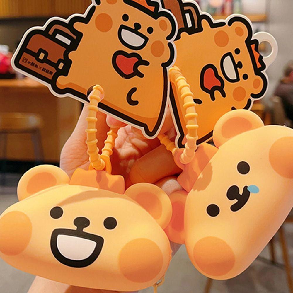 

Key Case Mini Silicone Key Bag Dust-proof Cartoon Earphone Storage Bag Jewelry Accessories Style B