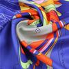 New Handmade Curled Silk Scarf Women Shawl 90Cm Pegasus Twill Square Scarf Retro Printing Scarves Shawl Headband