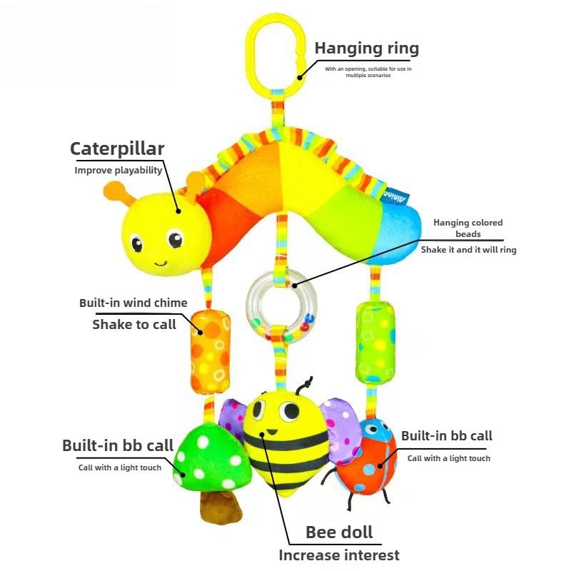 Baby Toy Stroller Pendant Giraffe Bed Bell Soothes 0 To 1 Year Old 3 To 6 Months Newborn Baby Rattle Color