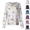Women's Casual Long Sleeve Single Breasted Printed Dry- Top