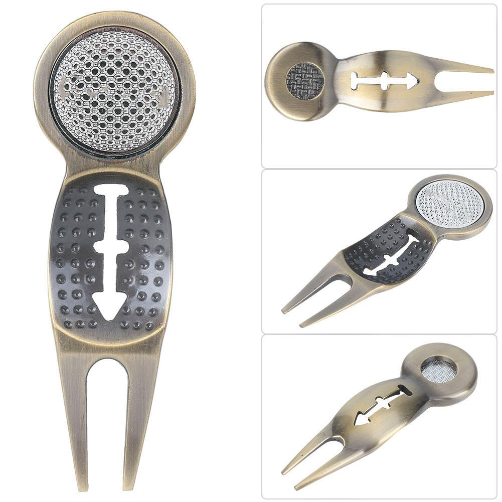 Divot Repair Tool Zinc Alloy  Divot Repair Tool Magnet with Marker Line for Training Practicing