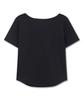 Michikoleondeonkosino Curve Square Neck Top Black
