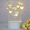 Customize Acrylic 3D Illusion LED Warm White Night Light for Living Room Kids Bedroom Decorative Lamp with USB Power