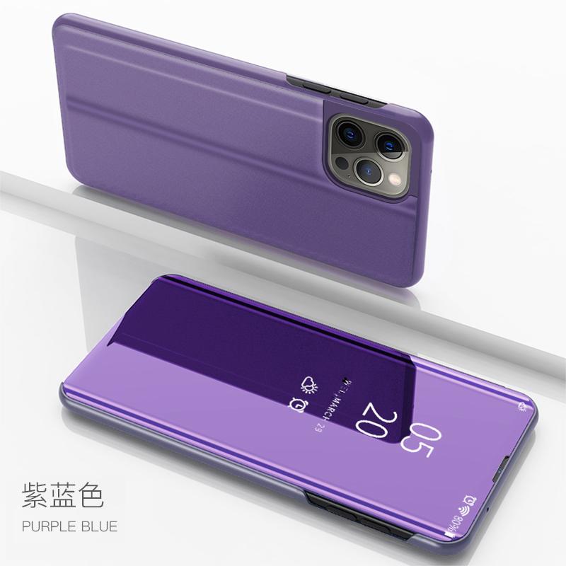 For iPhone 14 Pro Max Deksel Klar Visning Speil Magnetisk Flip Stativ Lær Telefondeksel For iPhone 14 Max 14 Pro Beskyttende Bakdeksel